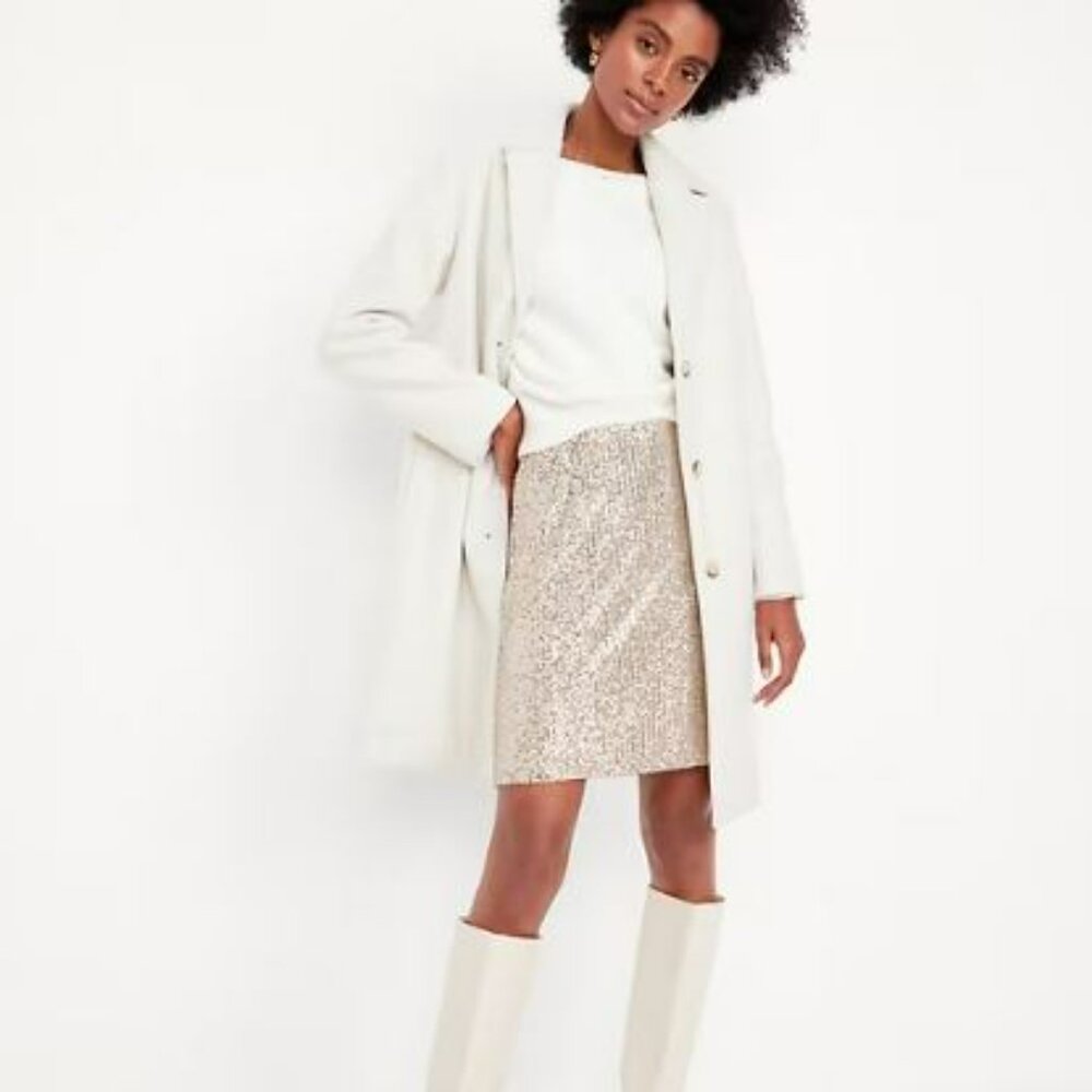 Old Navy Beige Sequin Mini Skirt